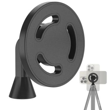 Imagem de Adaptador de suporte de telefone para tripé magnético com orifício de parafuso de 1/10.2 cm-20, compatível com Magsafe para iPhone 16/15/14/13/12 Plus Promax Mini Series, suporte de telefone ajustável