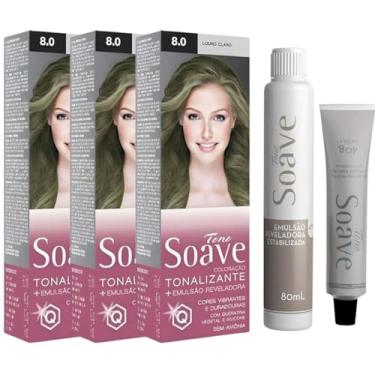 Imagem de Coloração Capilar Tonalizante Sem Amônia Tono Soave Capelli 3 Und (8.0 Louro Claro)