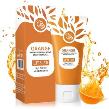 Imagem de Orange Enzymes Gel esfoliante para rosto e corpo, gel esfoliante laranja, esfoliante corporal hidratante facial de limpeza profunda para todos os tipos de pele (1 peça, 85 g)