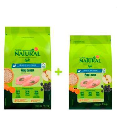 Imagem de Ração Guabi Natural Light Peru e Aveia para Cães Adultos Raças Mini e Pequena - 12,6 kg