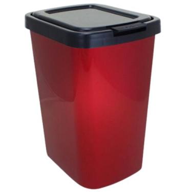 Imagem de Lixeira Banheiro Cozinha Tampa Click Color 1 Un 9 Litros - Arqplast, V