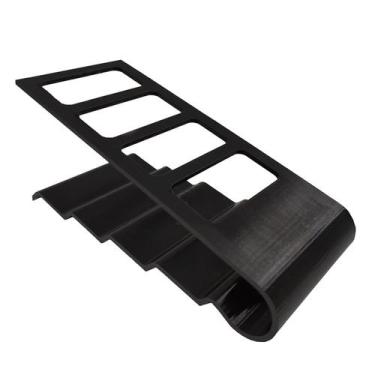 Imagem de Suporte 3D Porta Controle Remoto 4 divisórias Tv 20 cm Preto - Pupa 3D