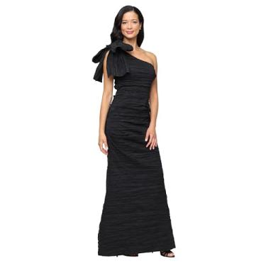 Imagem de Alex Evenings Vestido feminino longo de ombro vazado, convidada de casamento, formatura, evento formal (tamanho pequeno e regular), Preto, 40