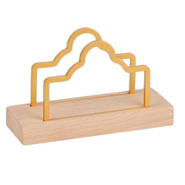 Imagem de Suporte de guardanapo quadrado suporte de toalha de papel vertical premium com madeira maciça de faia de nogueira de aço inoxidável dispensador de guardanapo (madeira, 16 * 5,6 * 9,8 cm)