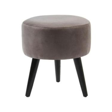 Imagem de Puff Banco Luca Em Tecido Suede - Grafite - Cor: Cinza - Rud House