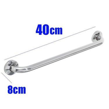 Imagem de Alça De Apoio Banheiro Inox 40Cm Barra Idoso Acessibilidade - AB MÍDIA