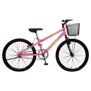 Imagem de Bicicleta Juvenil Colli Allegra City, Aro 24, Quadro Tamanho 14,Aço Carbono, Freios VBrake, Rosa Neon
