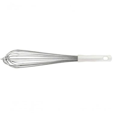 Imagem de Batedor Manual Tramontina Em Aço Inox Com Cabo Em Polipropileno Branco 45 Cm