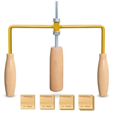 Imagem de HWQBany Ferramenta de boca de copo de panela, ferramenta de abertura de copo de cerâmica, ferramenta de cerâmica de fundo plano de espessura ajustável, base de cerâmica ergonômica guia inferior para