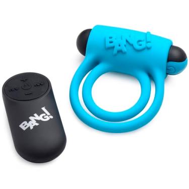 Imagem de Anel peniano vibratório e bala de controle remoto Bang 28X - Azul