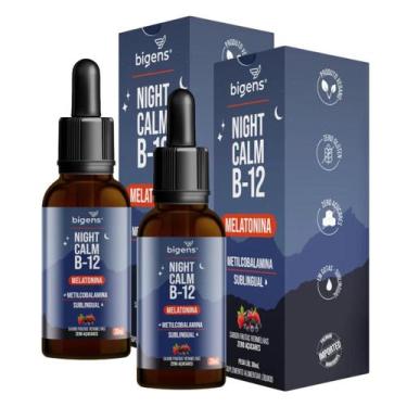Imagem de 2x Melatonina Night Calm B12 Bigens Frutas Vermelhas 30ml, Frutas Verm