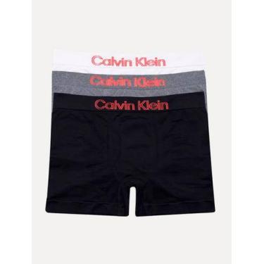 Imagem de Cuecas Calvin Klein Underwear Trunk Seamless Outline Logo Branca Preta