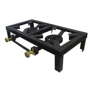 Imagem de Fogão Alta Pressão 2 Bocas Queimador Ferro Fundido - Dasshaus