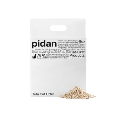 Imagem de pidan maca de gato de tofu aglomerada, lavável, ultra absorvente e de secagem rápida, maca de ingredientes 100% naturais, solubilidade em água, realmente livre de poeira, menos dispersão (5,