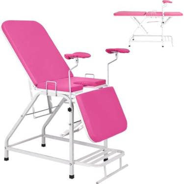 Imagem de Tabela Do Exame Médico, Dobra Da Cama Do Exame Ginecológico Tratamento Médico Portátil Cama De Maternidade Cama De Lavagem Ginecológica Do Exame Tratamento Da Saúde Fêmea, Pink