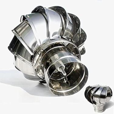 Imagem de Ventilador Eólico, Consumo Zero, Turbinas De Telhado, 4,3 Pol ~ 15,7 Pol. Saída De Ventilação Redonda, Aço Inoxidável 304, Extrator Externo De Dutos, Ventilaç, 9.8inch(250mm)
