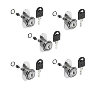 Imagem de Fechadura Pressão Porta de Correr 22mm 24,5mm 32mm 05 Peças - Hardt / 