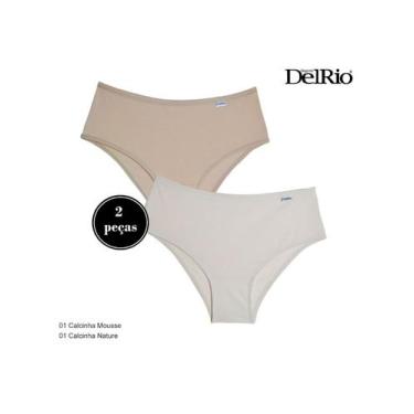 Imagem de Kit/2 Calcinha Delrio 50368 Feminina Básica Cotton T. P/GG, G, D1, Mou
