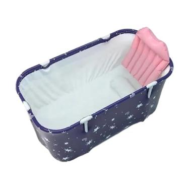 Imagem de Banheira Ofurô Adulto Dobrável Portátil Retangular de PVC comEncosto InflávelPerfeita para Relaxamento em Qualquer Lugar