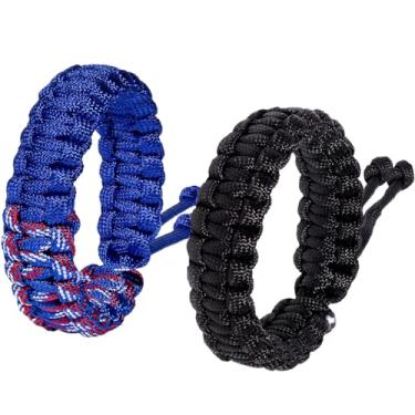 Imagem de Jewever Pulseiras de sobrevivência paracord feitas à mão, esportiva, sobrevivência, para mulheres, homens, casais, acessórios unissex, presente trançado, tamanho ajustável, 7.5, Poliéster, Sem Pedra