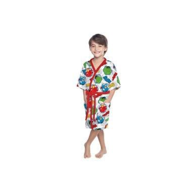 Imagem de Roupao Felpudo Infantil Quimono Estampado Avengers G Lepper