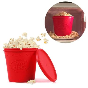 Imagem de Balde Pipoca Silicone Pipoqueira Sem Óleo Para Micro-Ondas