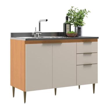 Imagem de Balcão Para Pia 1,20M Brisa Móveis Sul Angelin Off White