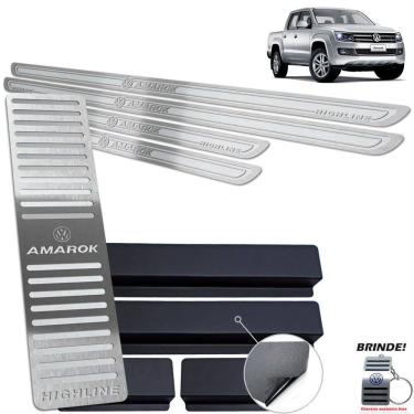 Imagem de Descanso Soleira Amarok Highline 2016 2020 Prata Alto Relevo