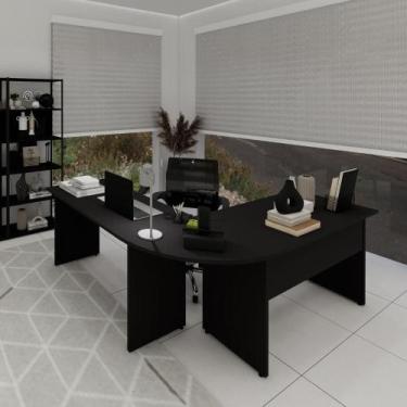 Imagem de Mesa L Diretor Escritório 1,20m x 1,20m Pé Painel F5 Office - F5 Offic