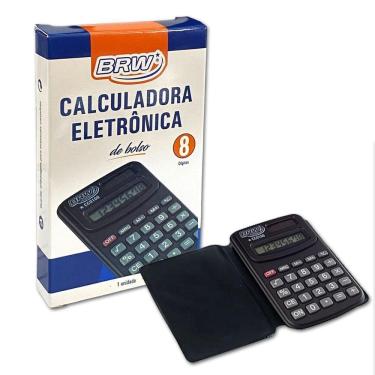 Imagem de Calculadora Eletrônica De Bolso Pequena 8 Dígitos Brw