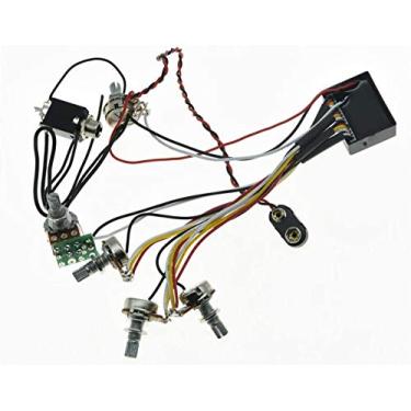 Imagem de Dopro Circuito pré-amplificador elétrico de equalizador de equalizador ativo e passivo de 3 bandas pré-conectadas