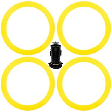 Imagem de Pacote com 4 vedação de válvula de descarga para Kohler, substituição de silicone para vasos sanitários - Compatível com Kohler K-GP1059291 Canister