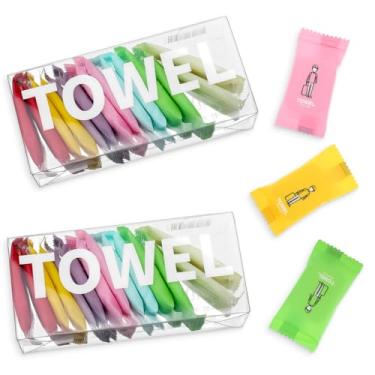 Imagem de Pacote com 28 toalhas de rosto comprimidas descartáveis, toalhas compactadas portáteis para viagens, tabletes de toalha absorventes ultrarrápidos, toalhas faciais de algodão de tamanho grande para