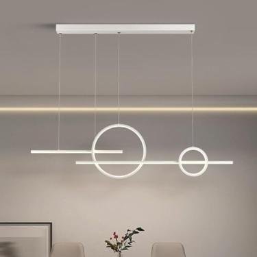 Imagem de Anel Criativo Lustre Moderno Simples Atmosfera Pendente Luz Minimalista Mesa de Jantar Luz Pendurada para Cozinha Ilha Sala de Estar Quarto Cabeceira Sala de Jantar Corredor Luminária de Tet