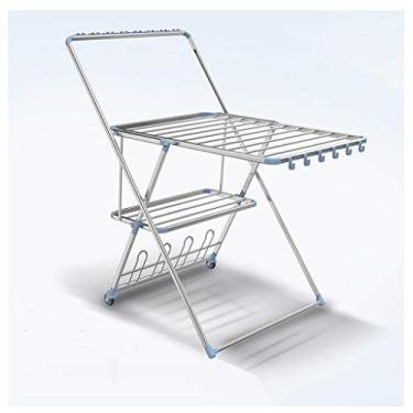 Imagem de Prateleira para lavandaria, estendal para roupa, estendal dobrável para interior, peitoril da janela, toalheiro para casa de banho, cabide para roupa (A)