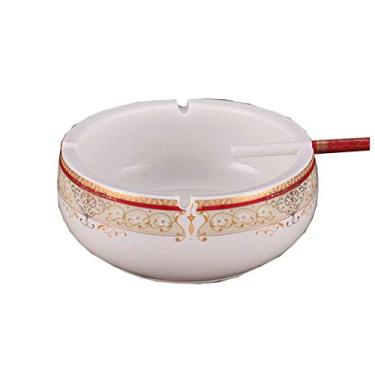 Imagem de Cinzeiros para Cigarros Azul e Branco Cerâmica Europeia Retro Sala de Estar Cinzeiro Boutique Grande Prático Cinzeiro de Cerâmica Elegante Personalidade Criativa Escritório Cinzeiro Redondo Decoração