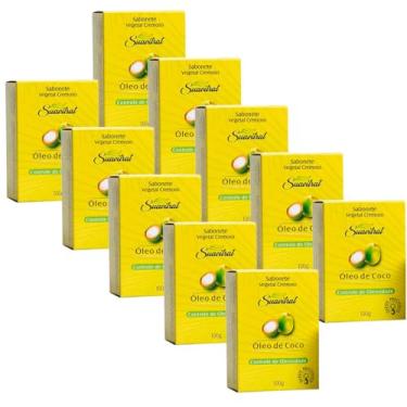 Imagem de Kit 10 Sabonete Vegetal Cremoso Óleo de Coco Suavitrat 100g