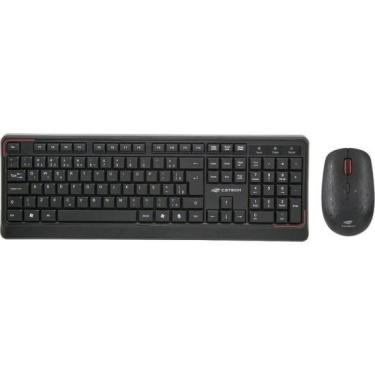 Imagem de Kit Teclado e Mouse sem Fio C3TECH W70BK Preto
