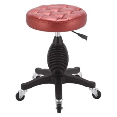 Imagem de WYUYIWH Banqueta de rodinhas com rodas com rodas para salão de beleza, hidráulica, para laboratório, guitarra, laboratório, bancada de trabalho, cadeira giratória ajustável médica