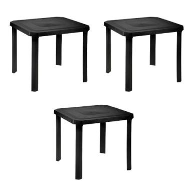 Imagem de Mesa Plastico Desmontavel Quadrada Reforçada Piscina Churrasqueira Bar Cozinha(3)