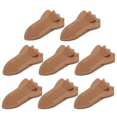Imagem de PATIKIL 8 peças de cunha de rolha de piso, batentes de borracha de 0,7 polegadas para a parte inferior da porta em carpete azulejo de concreto de madeira para oficinas de escritório em casa, café
