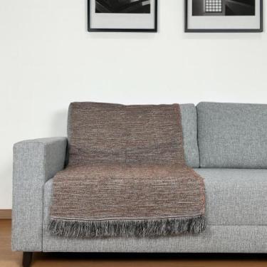 Imagem de Manta Jacquard Misto com Franja 1,40 x 1,60 Porto Caramelo - Home Fern