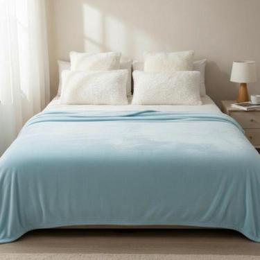 Imagem de Cobertor Manta Casal Microfibra Mantinha Soft - Carinha de Anjo Enxova