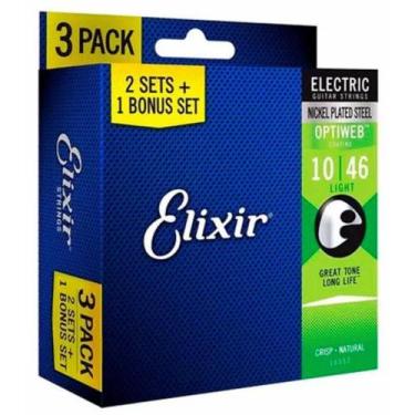 Imagem de Kit Encordoamento Guitarra Elixir 0.10 Leve 3 Pague 2