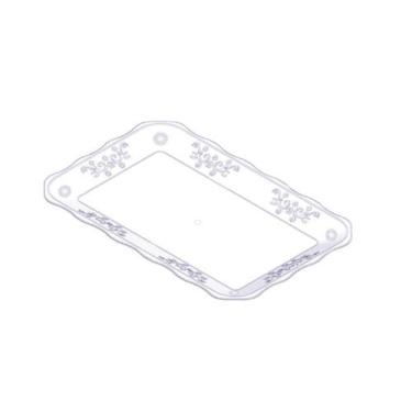 Imagem de Bandeja Acrílica Decorada Retangular 29x20 Cristal - TASIL