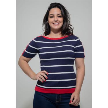 Imagem de Blusa m/c Pau a Pique Modal Azul Marinho