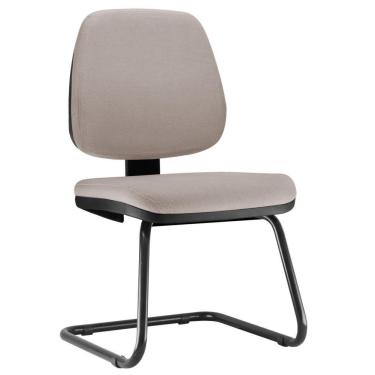 Imagem de Cadeira Para Escritório Job L02 Fixa Linho Bege - Lyam Decor