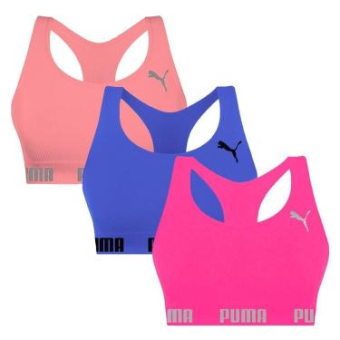 Imagem de Kit 3 Tops Puma Nadador Sem Costura Feminino