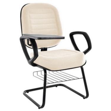 Imagem de Cadeira Escolar Universitária com prancheta para Escolas e Faculdades Linha Blenda Bege