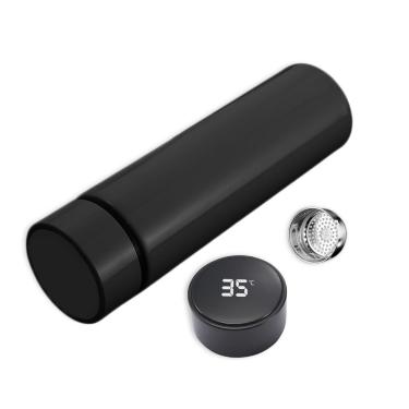 Imagem de Garrafa Térmica Inox A Vácuo Termômetro Display Led 500Ml